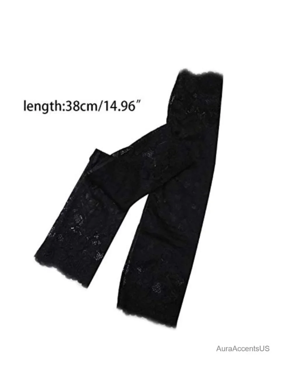 3 Pairs 38cm UV Protection Lace Arm Sleeves Fingerless Summer Driving Gloves